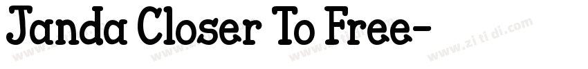 Janda Closer To Free字体转换